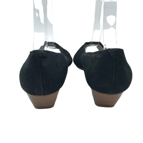 Amalfi by Rangoni Black Peep Toe Wedge Heels Size 6 - Picture 4 of 9